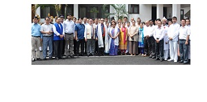Governor Shri JP Rajkhowa and First Lady Smt Rita Rajkhowa with the officers and officials of Raj Bhavan and their families during their departure at Raj Bhavan, Itanagar on 13th September 2016